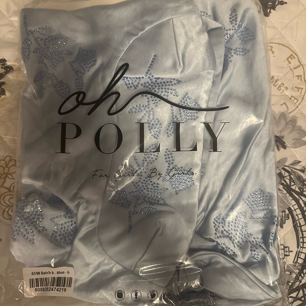 Oh Polly Sky Blue Dress with Sparkling Accents
